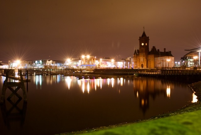 Cardiff Bay at night