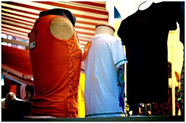 Shirts on manequins